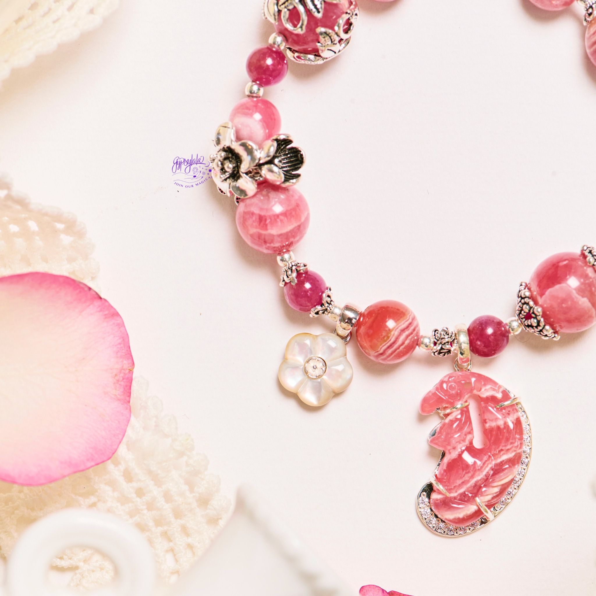 Vòng Tay Thiết Kế Nữ Sweet Harmony 318 Đá Đào Hoa , Ruby SP007776 Gypsy.lala