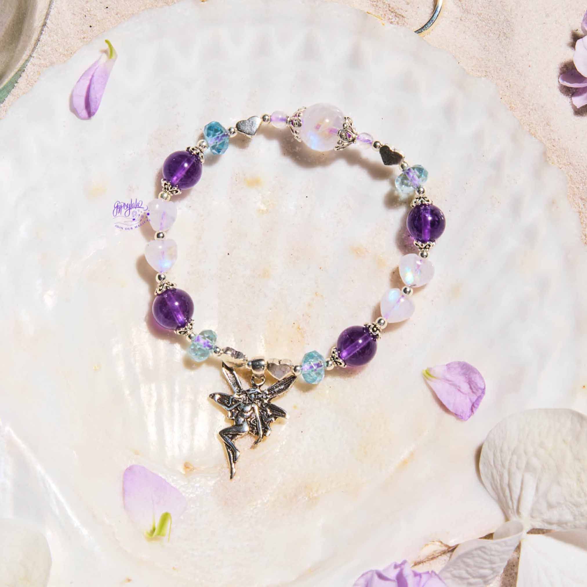 Vòng Tay Thiết Kế Nữ Thạch Anh Tím Ánh Trăng Healing Moonbeam 234 SP007339 Gypsy.lala