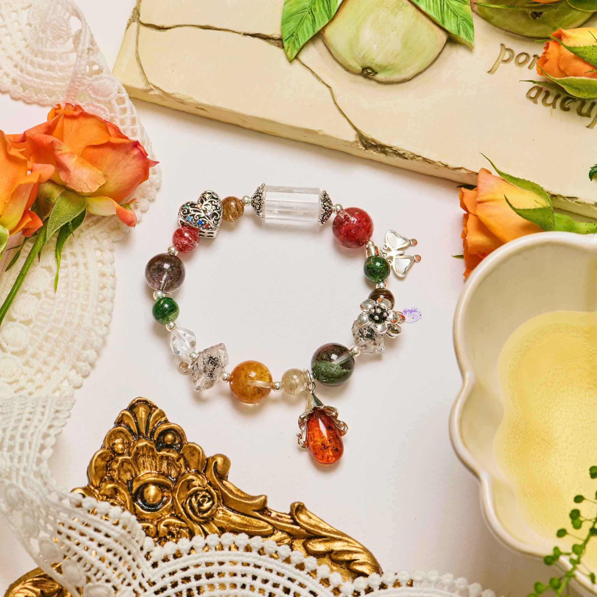 Vòng Tay Thiết Kế Nữ Peaceful Paradise 306 Đá Ưu Linh Ngũ Sắc SP007764 Gypsy.lala