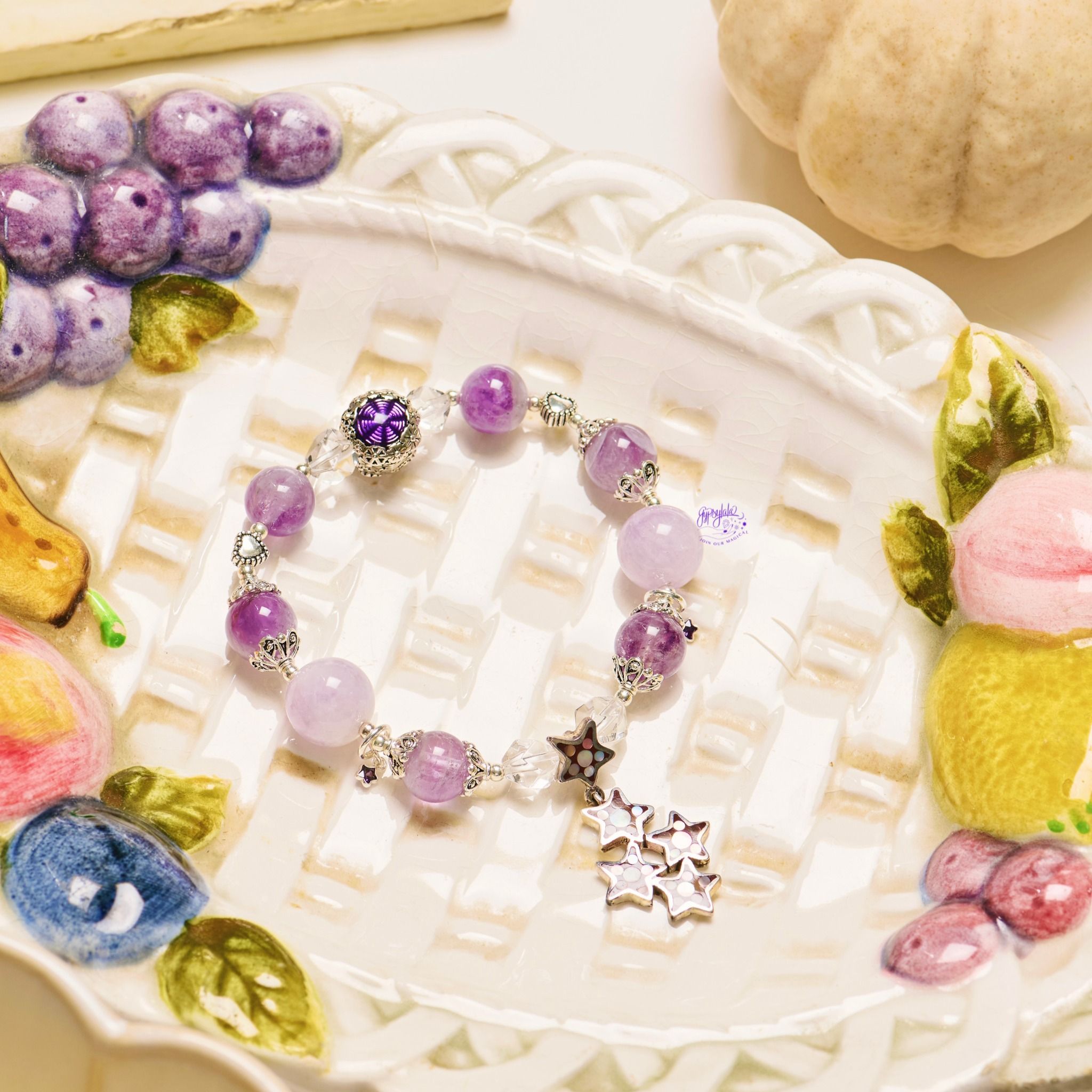 Vòng Tay Thiết Kế Nữ Loving Harmony 305 Thạch Anh Tím Lavender SP007763 Gypsy.lala