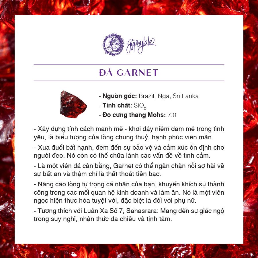 Vòng Tay Thiết Kế Nữ Leafy Lullaby 307 Thạch Anh Vàng, Garnet SP007765 Gypsy.lala