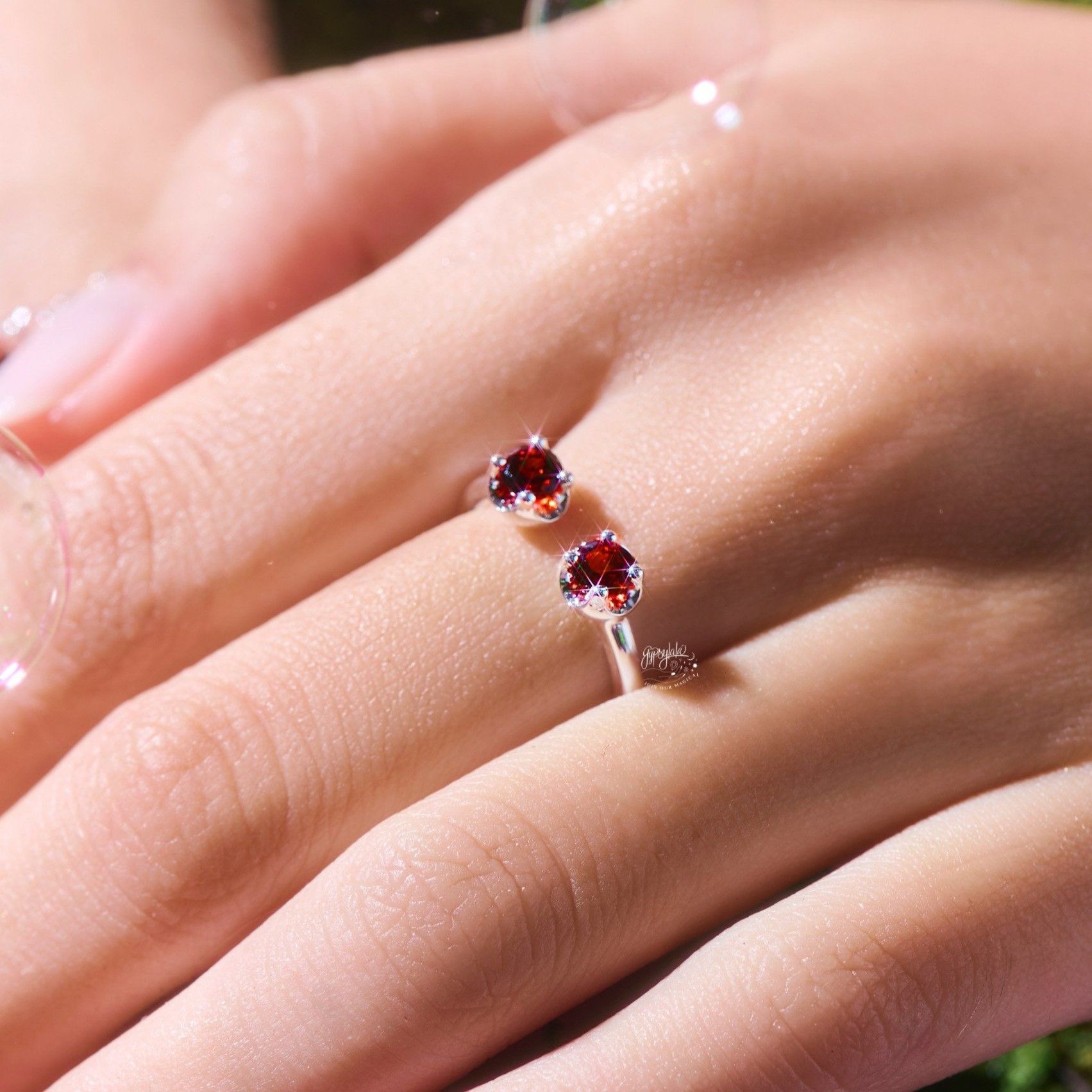Trang Sức SETF14 Đá Garnet SP007365 SP003318 Gypsy.lala