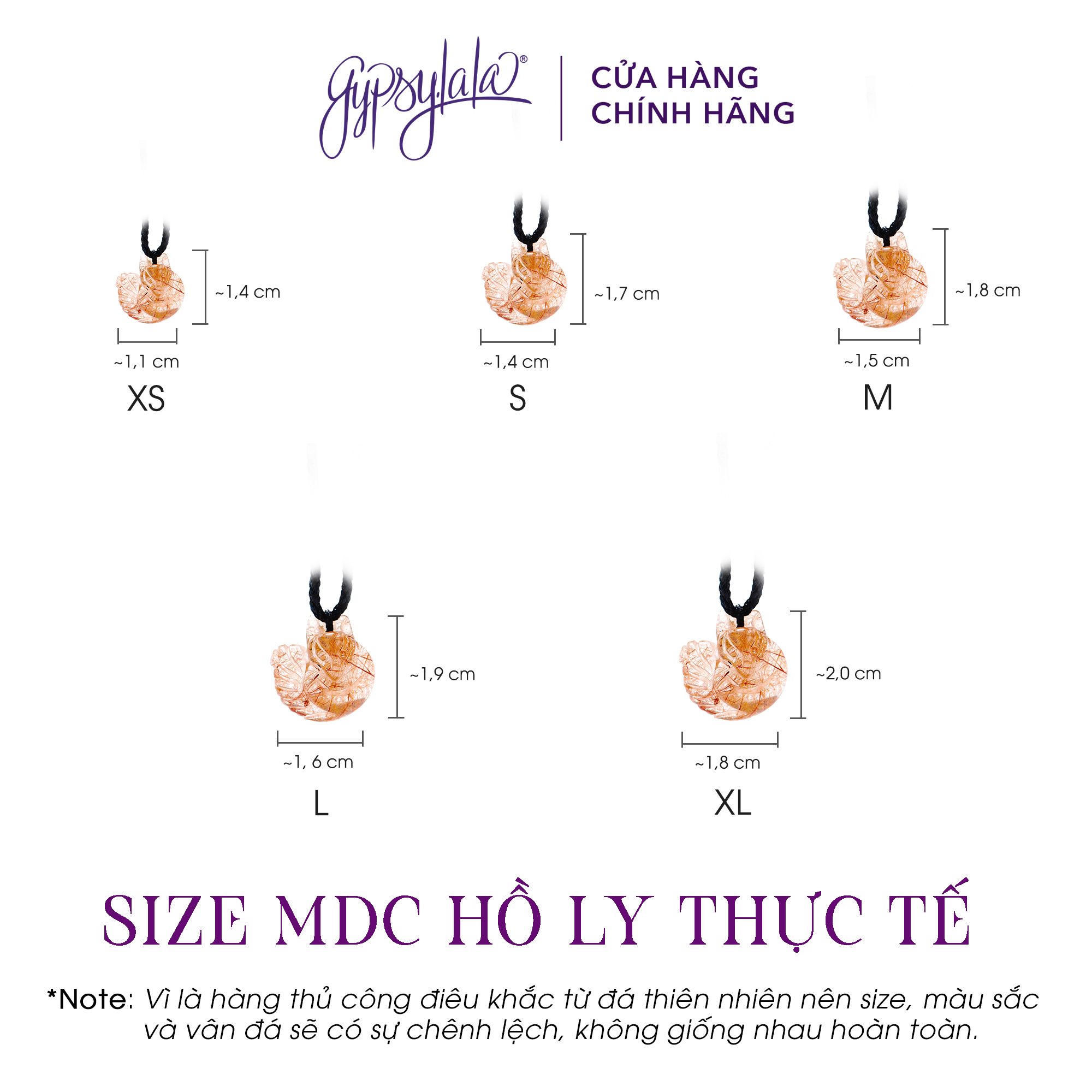 Mặt Dây Chuyền Hồ Ly Đá Thạch Anh Tóc Nâu Đỏ