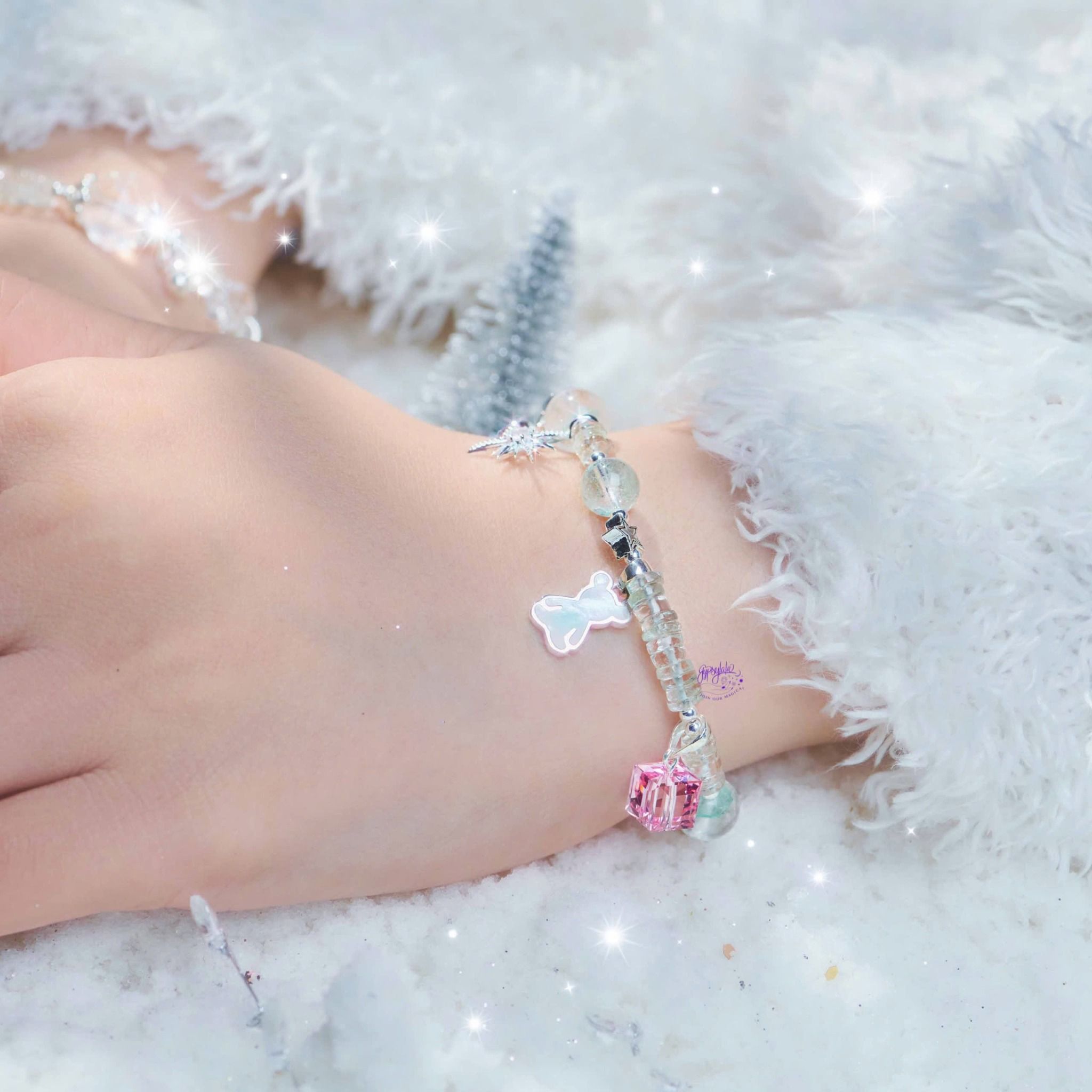 Vòng Tay Thiết Kế Meadow Melody 342 Đá Ưu Linh Xanh SP007870 Gypsy.lala