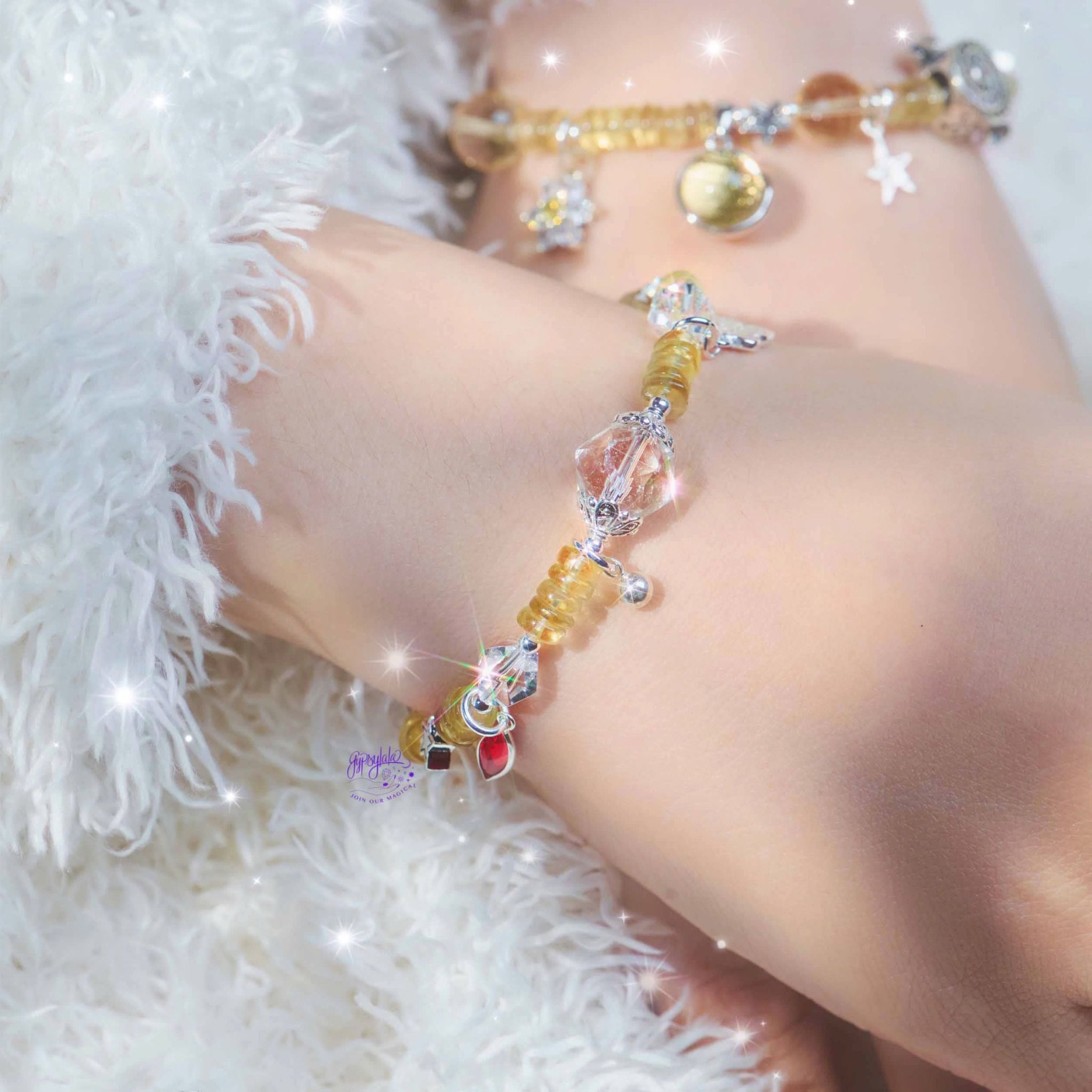 Vòng Tay Thiết Kế Prosperity Prism 337 Đá TA Trắng , Tourmaline SP007865 Gypsy.lala