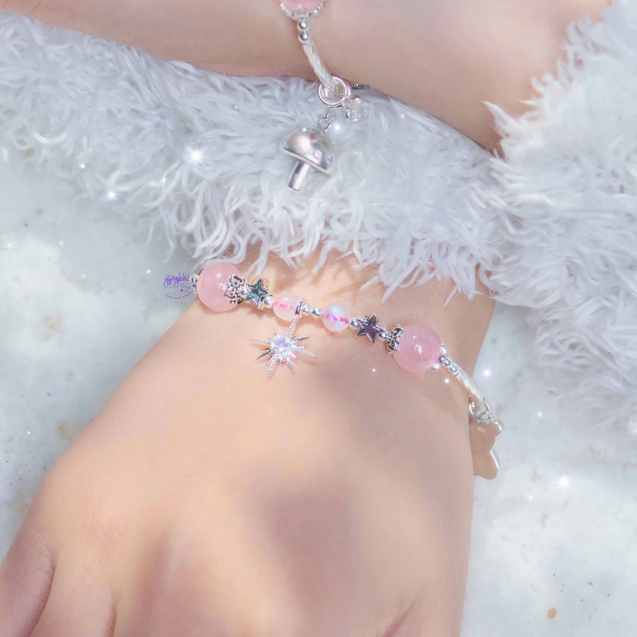 Vòng Tay Thiết Kế Tender Embrace 344 Đá TA Hồng , Ánh Trăng SP007872 Gypsy.lala