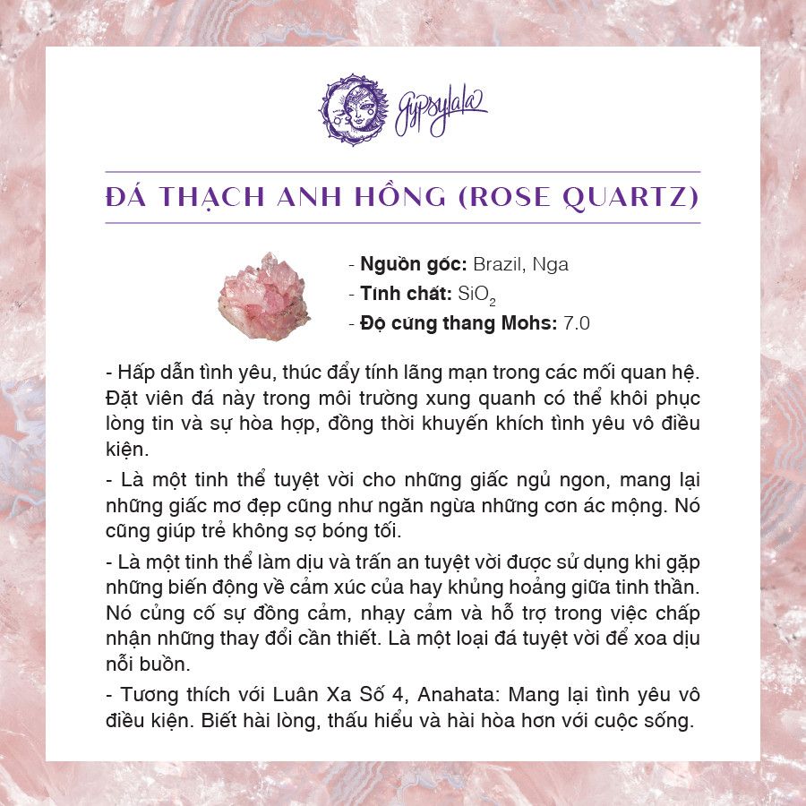 Vòng Tay Thiết Kế Nữ Sweet Surrender 308 Thạch Anh Tím, Thạch Anh Hồng SP007766 Gypsy.lala