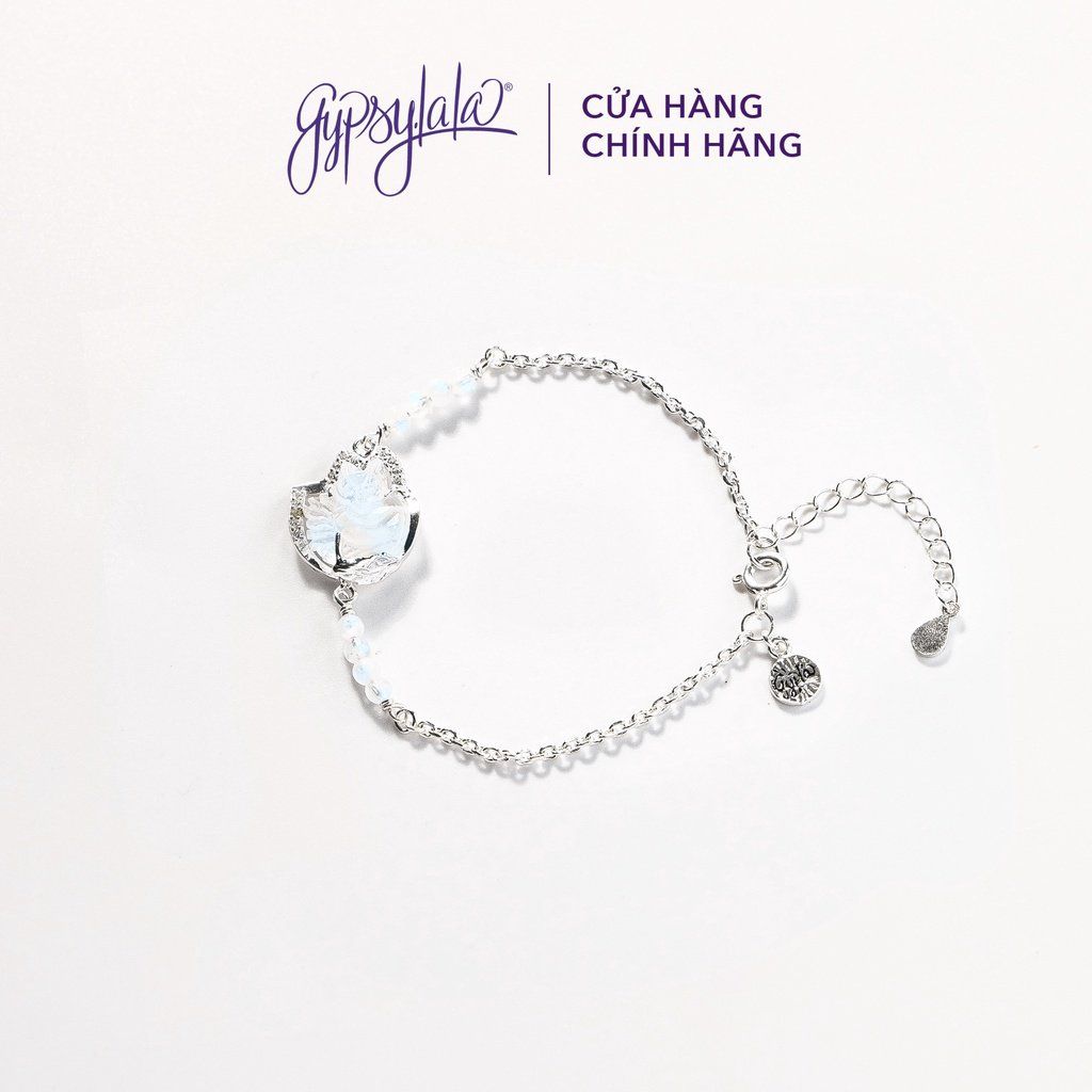 Vòng Tay Hồ Ly Đá Ánh Trăng Moonstone Simple