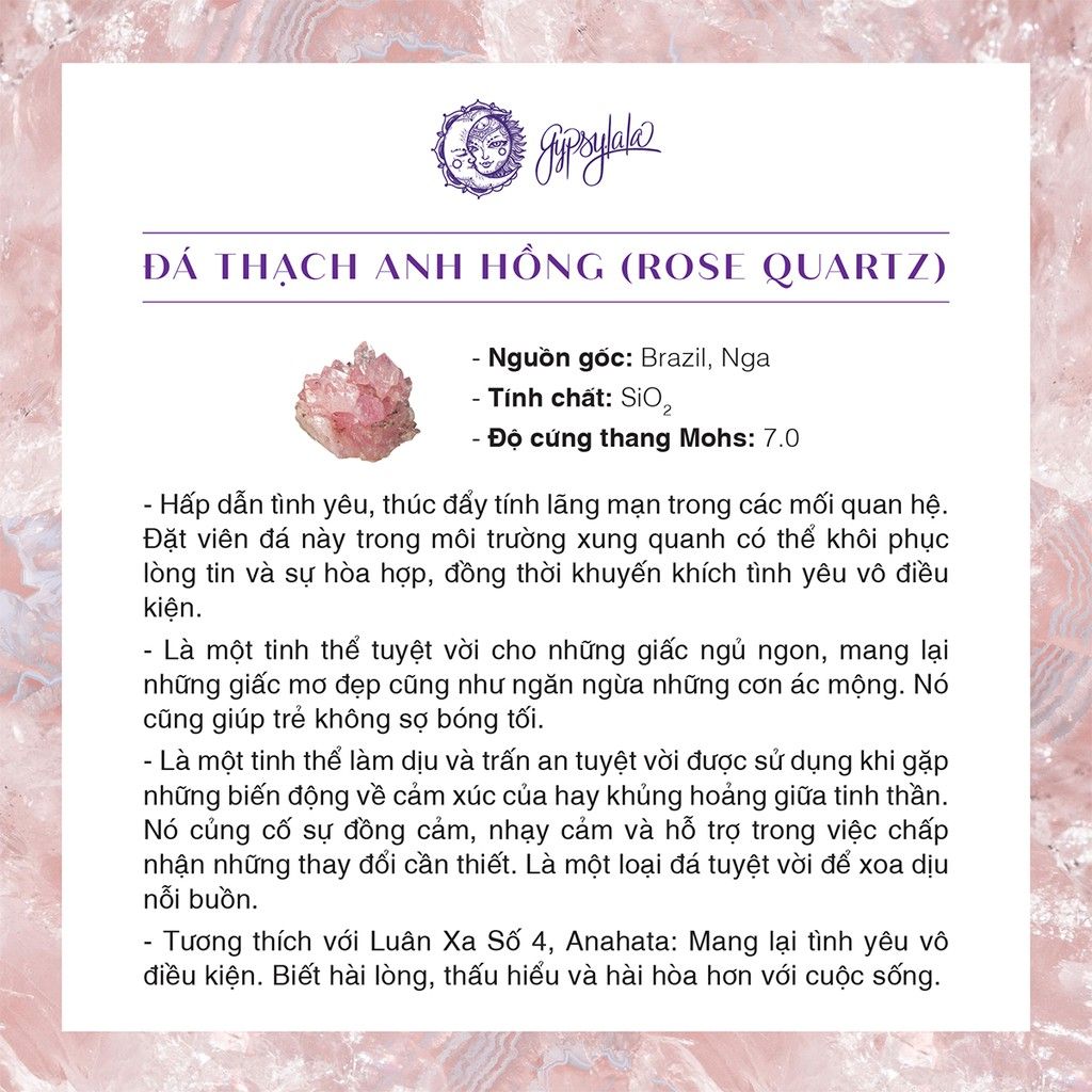 Thanh Massage Mặt Đá Thạch Anh hồng Premium Hoa Khô