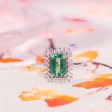  Nhẫn Bạc Đá Tourmaline Nhiều Màu Twinkling 