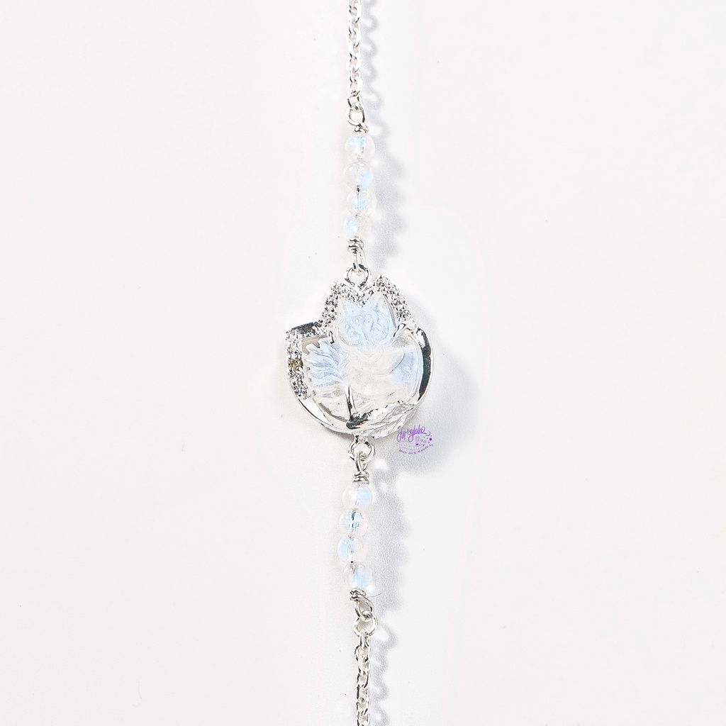 Vòng Tay Hồ Ly Đá Ánh Trăng Moonstone Simple