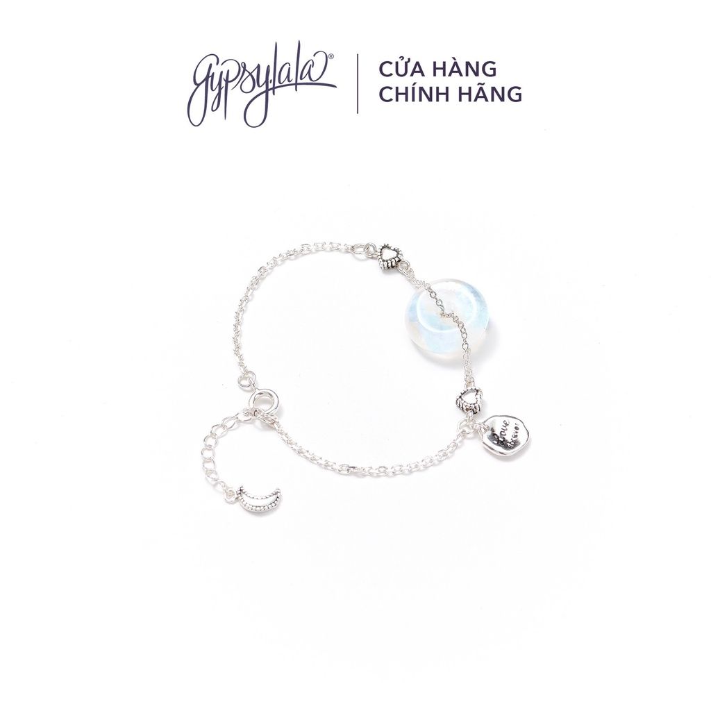  Vòng Tay Đồng Điếu Đá Ánh Trăng Moonstone 