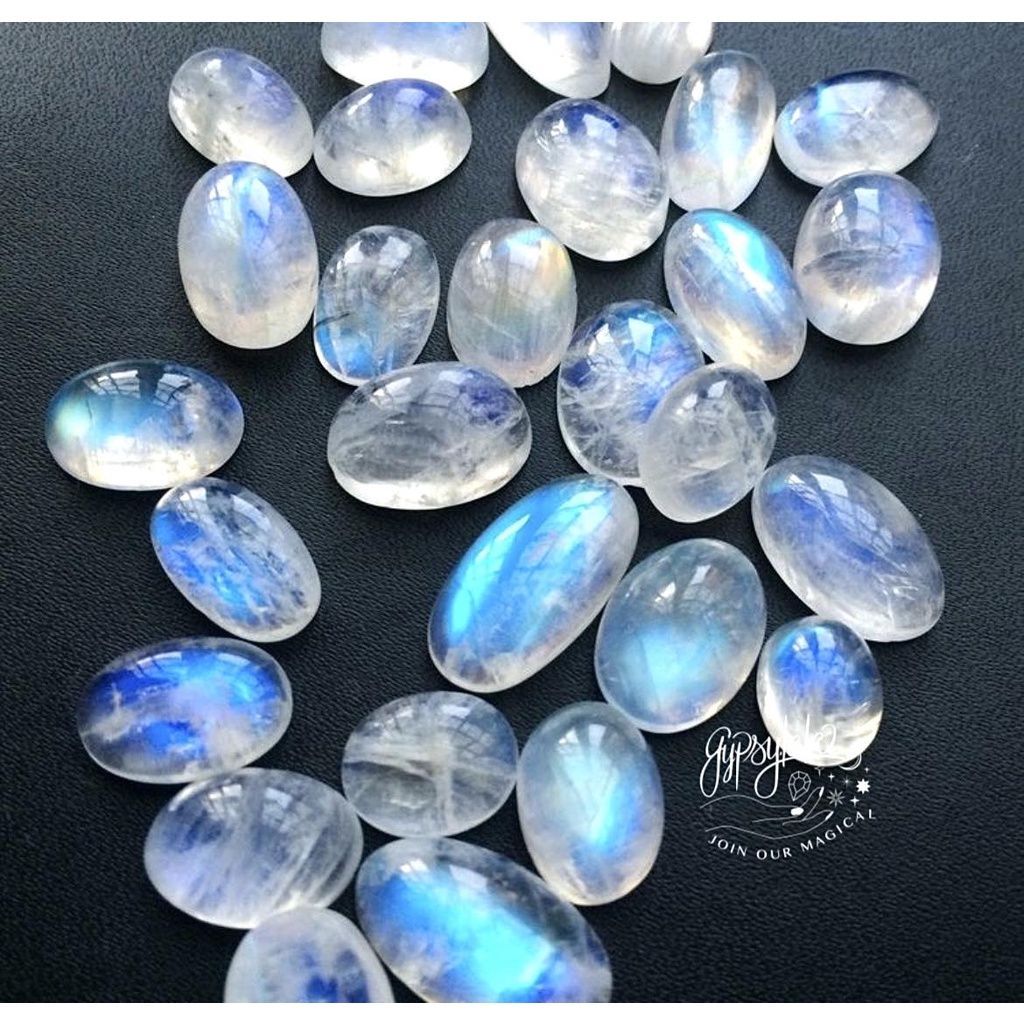Bông Tai Vuông Đá Ánh Trăng Moonstone
