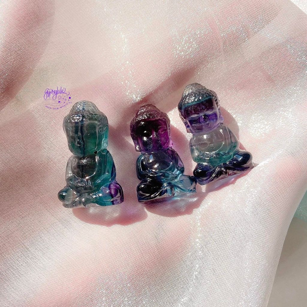Mặt Phật Tổ Điêu Khắc Đá Fluorite