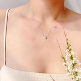  Dây Chuyền Bạc Một Viên Đá Ánh Trăng Moonstone 