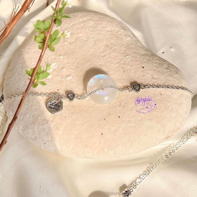 Vòng Tay Đồng Điếu Đá Ánh Trăng Moonstone