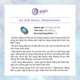  Bông Tai Bạc Hình Oval Đá Ánh Trăng Moonstone 