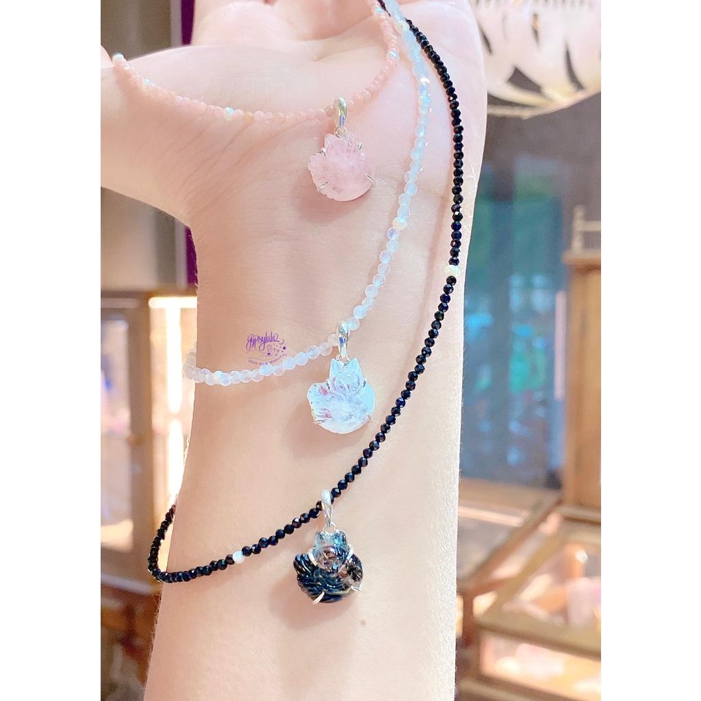 Dây Chuyền Mini Hồ Ly XXS Bọc Bạc Nhiều Màu
