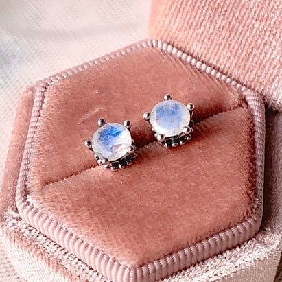 Bông Tai Đá Ánh Trăng Moonstone