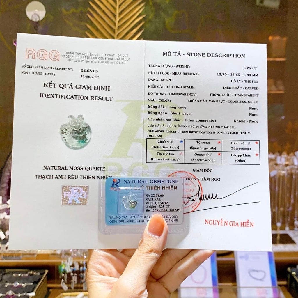 Mặt Dây Chuyền Hồ Ly Đá Ưu Linh Bọc Bạc