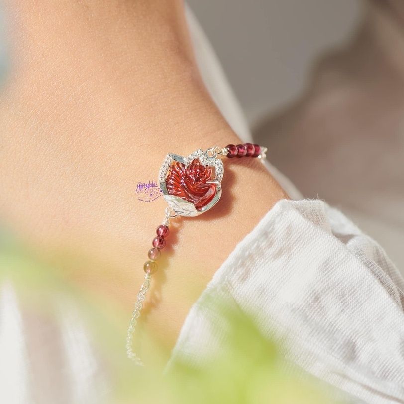 Vòng Tay Hồ Ly Garnet Simple