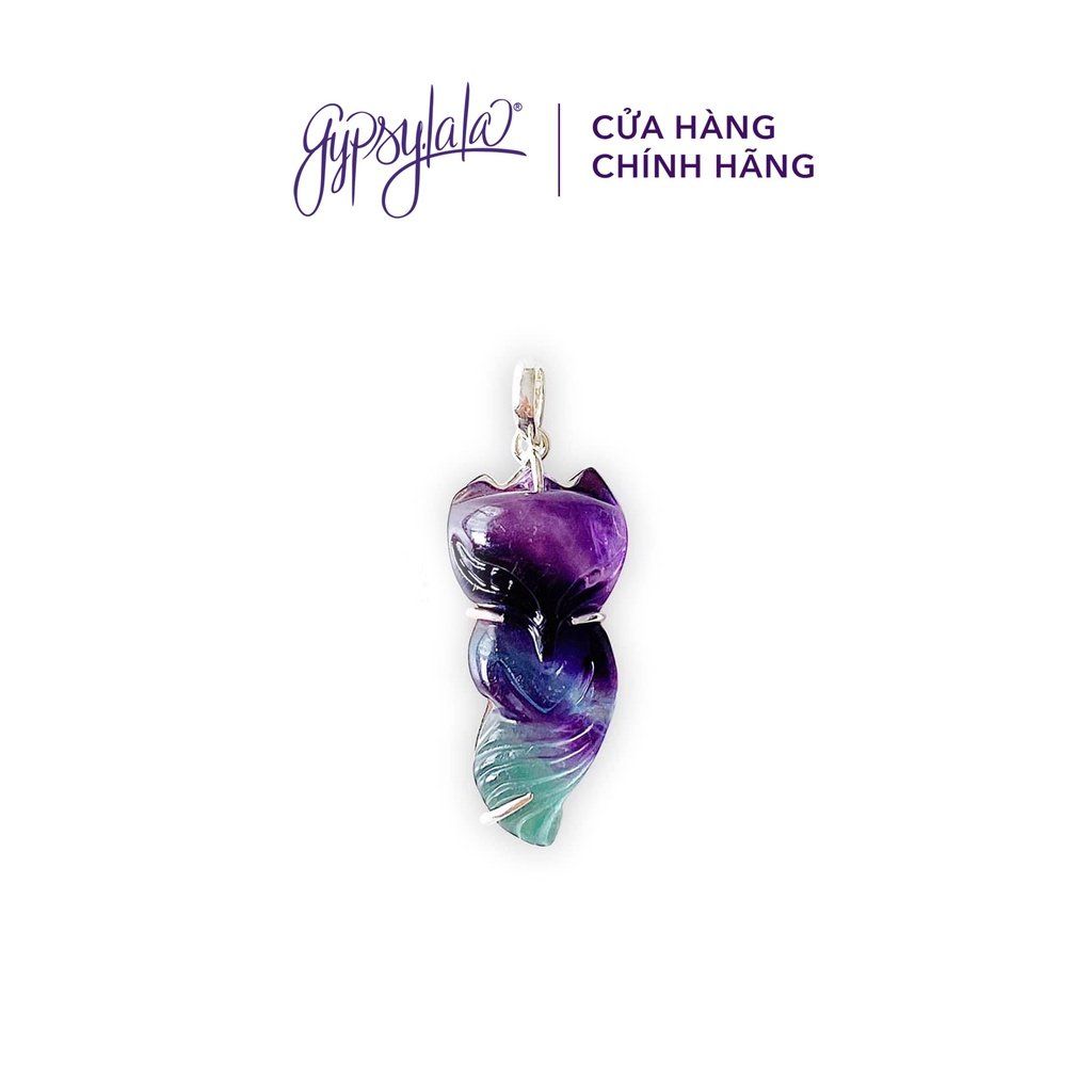 Mặt Dây Chuyền Hồ Ly Baby Đá Fluorite