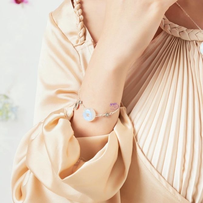 Vòng Tay Đồng Điếu Đá Ánh Trăng Moonstone
