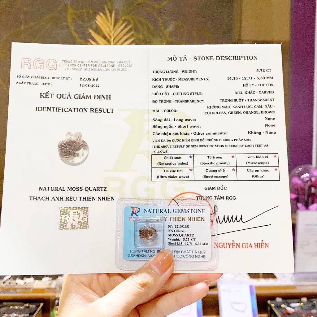 Dây Chuyền Hồ Ly Trơn Đá Ưu Linh Ngũ Sắc