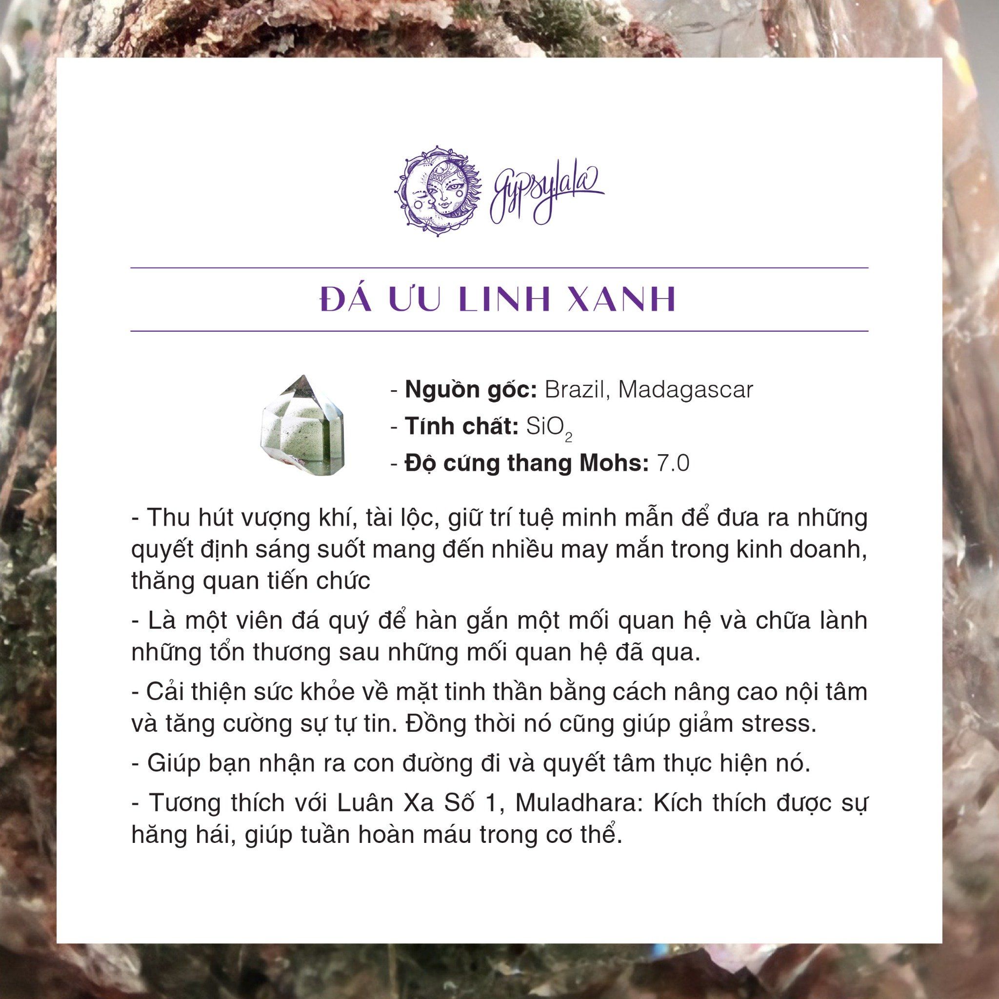 Vòng Tay Thiết Kế Green Gateway Đá Ưu Linh Xanh SP008055 Gypsylala