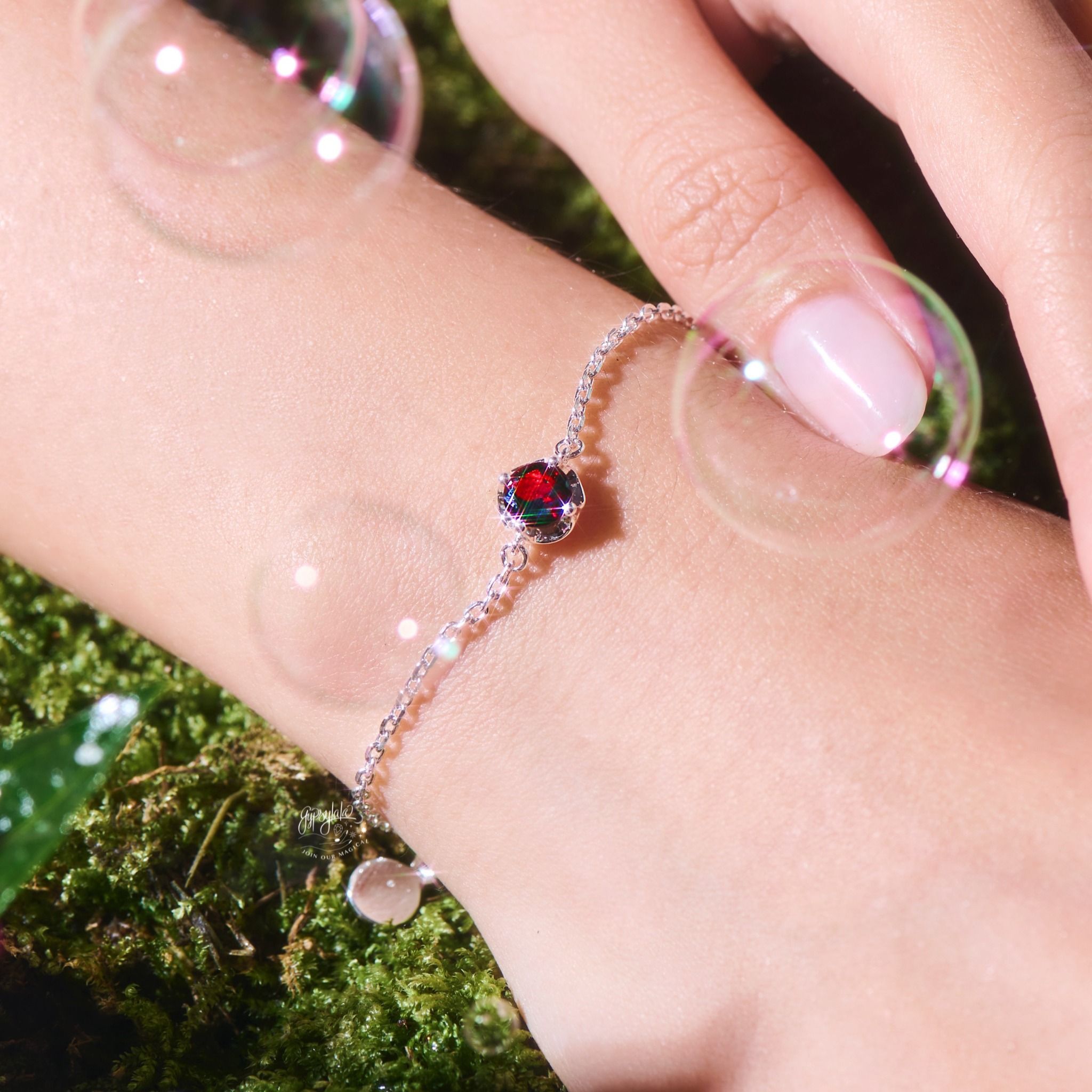 Trang Sức SETF14 Đá Garnet SP007365 SP003318 Gypsy.lala
