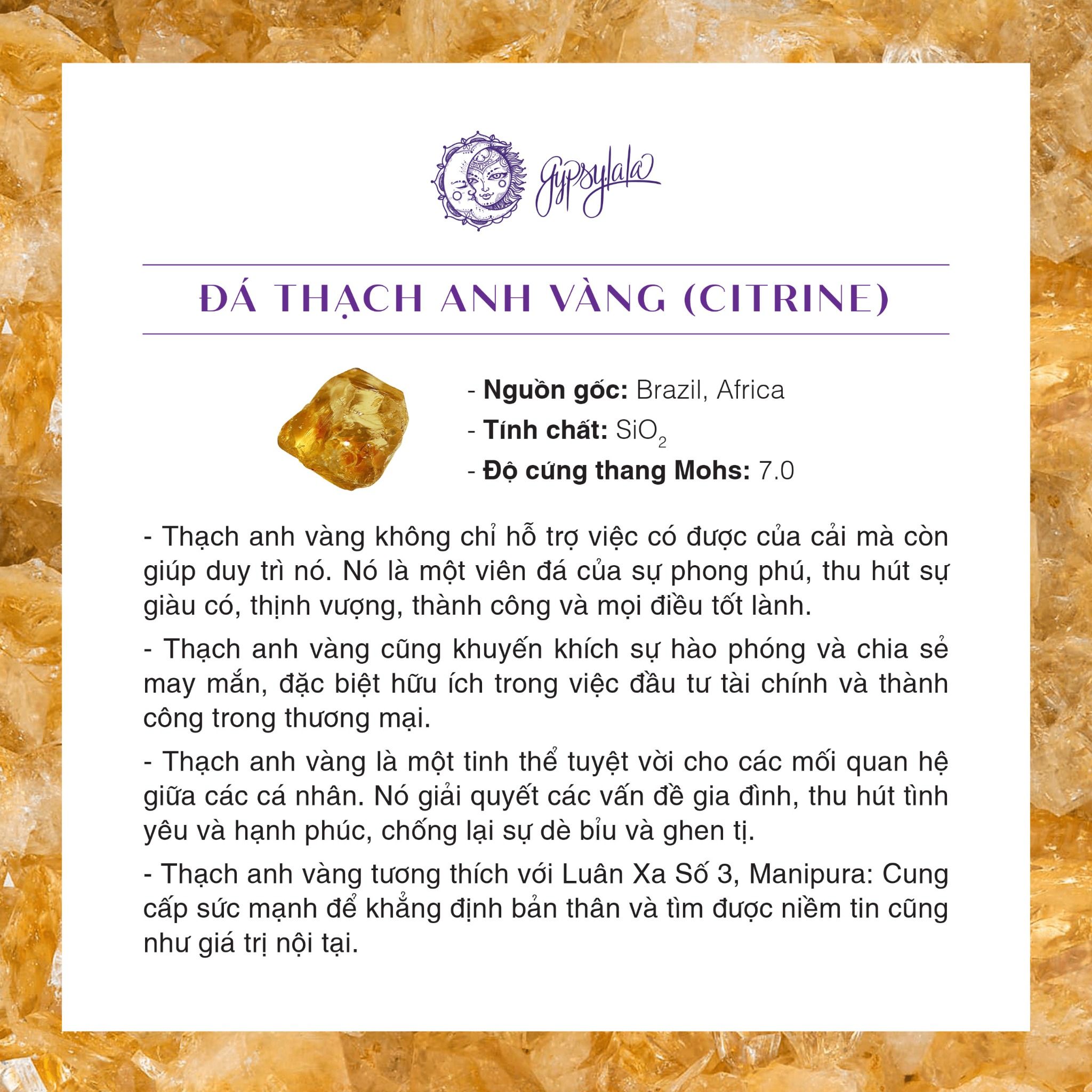 Vòng Tay Thiết Kế Nữ Leafy Lullaby 307 Thạch Anh Vàng, Garnet SP007765 Gypsy.lala