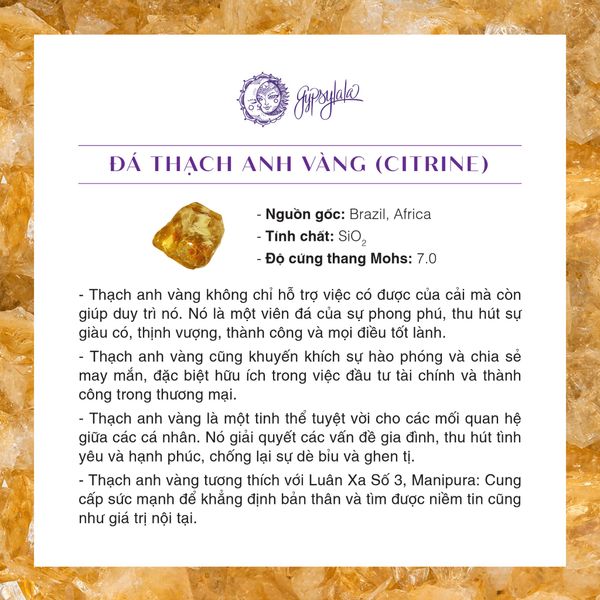  Lắc tay Enchant Citrine Thạch Anh Vàng SP004904 Gypsy.lala 