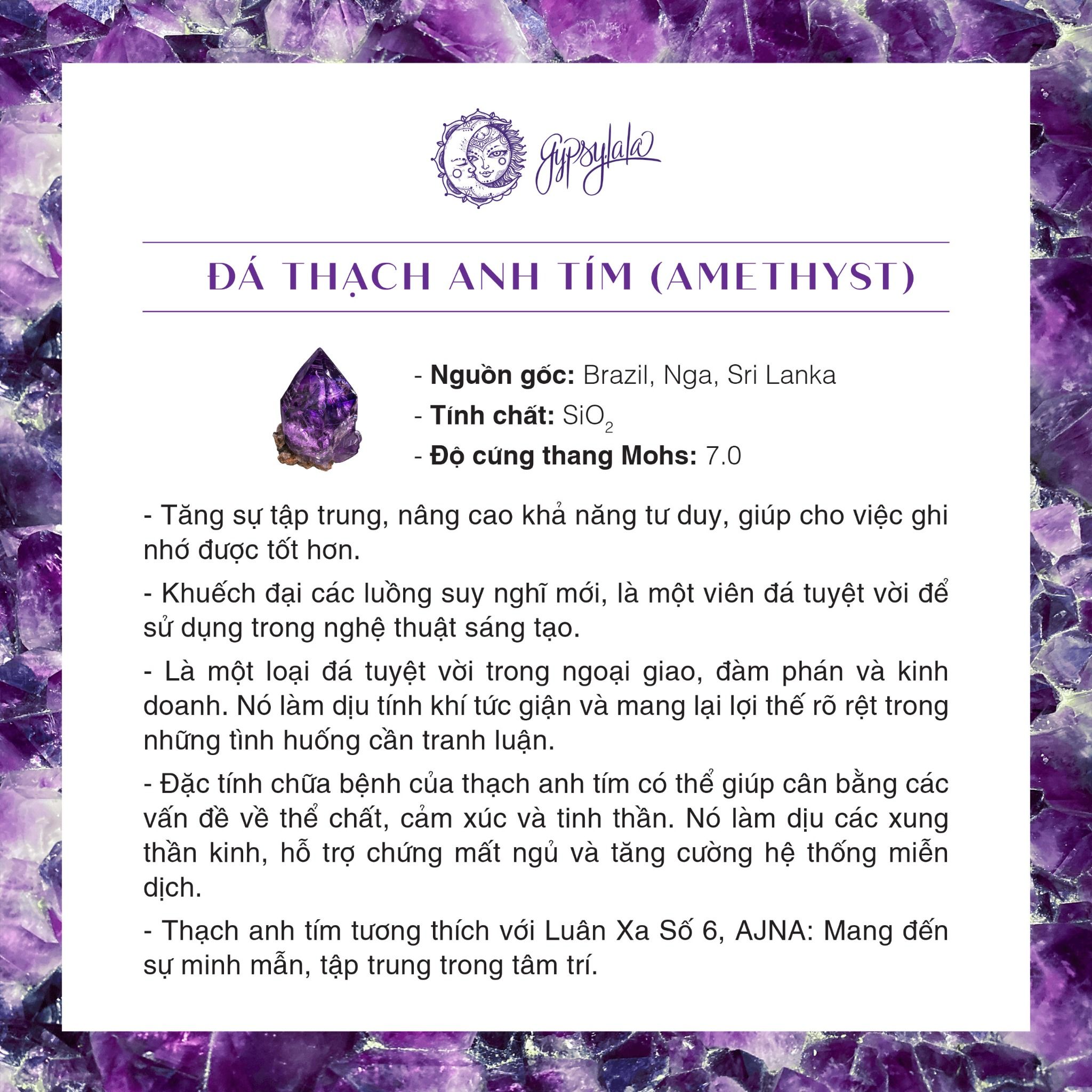 Vòng Tay Thiết Kế Nữ Sweet Surrender 308 Thạch Anh Tím, Thạch Anh Hồng SP007766 Gypsy.lala