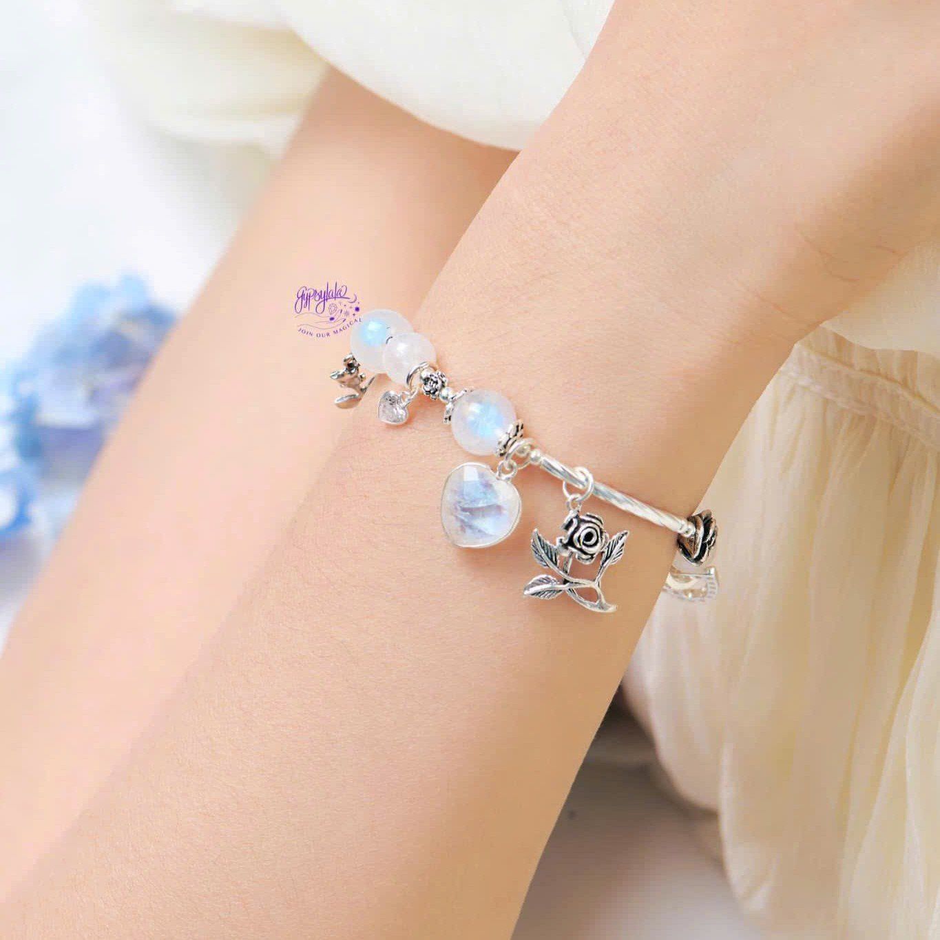 Vòng Tay Thiết Kế Lunar Dreamscape Đá Ánh Trăng SP008051 Gypsylala