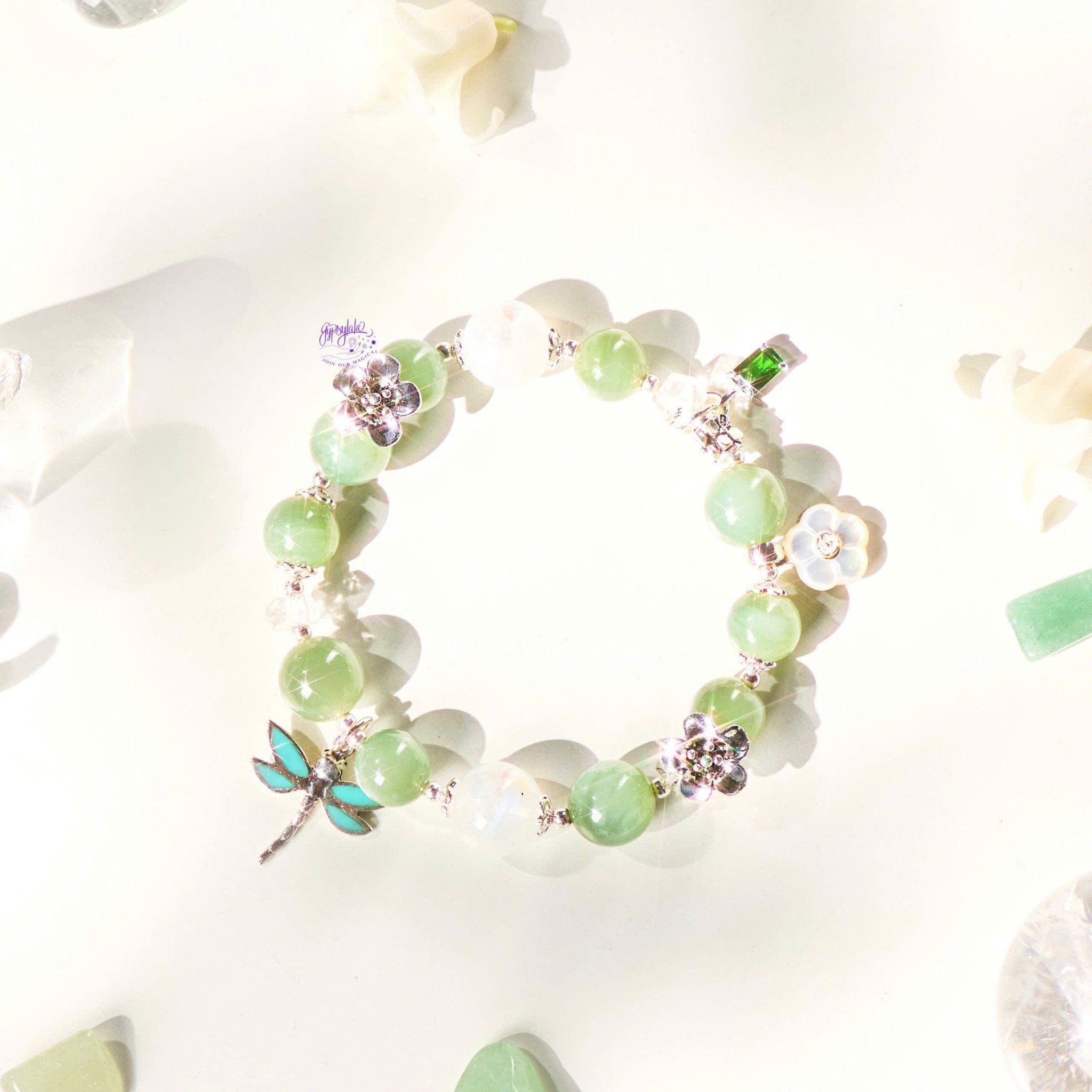 Vòng Tay Thiết Kế Nữ Evergreen Spirit Ngọc Jadeite, Ánh Trăng SP008145 Gypsy.lala