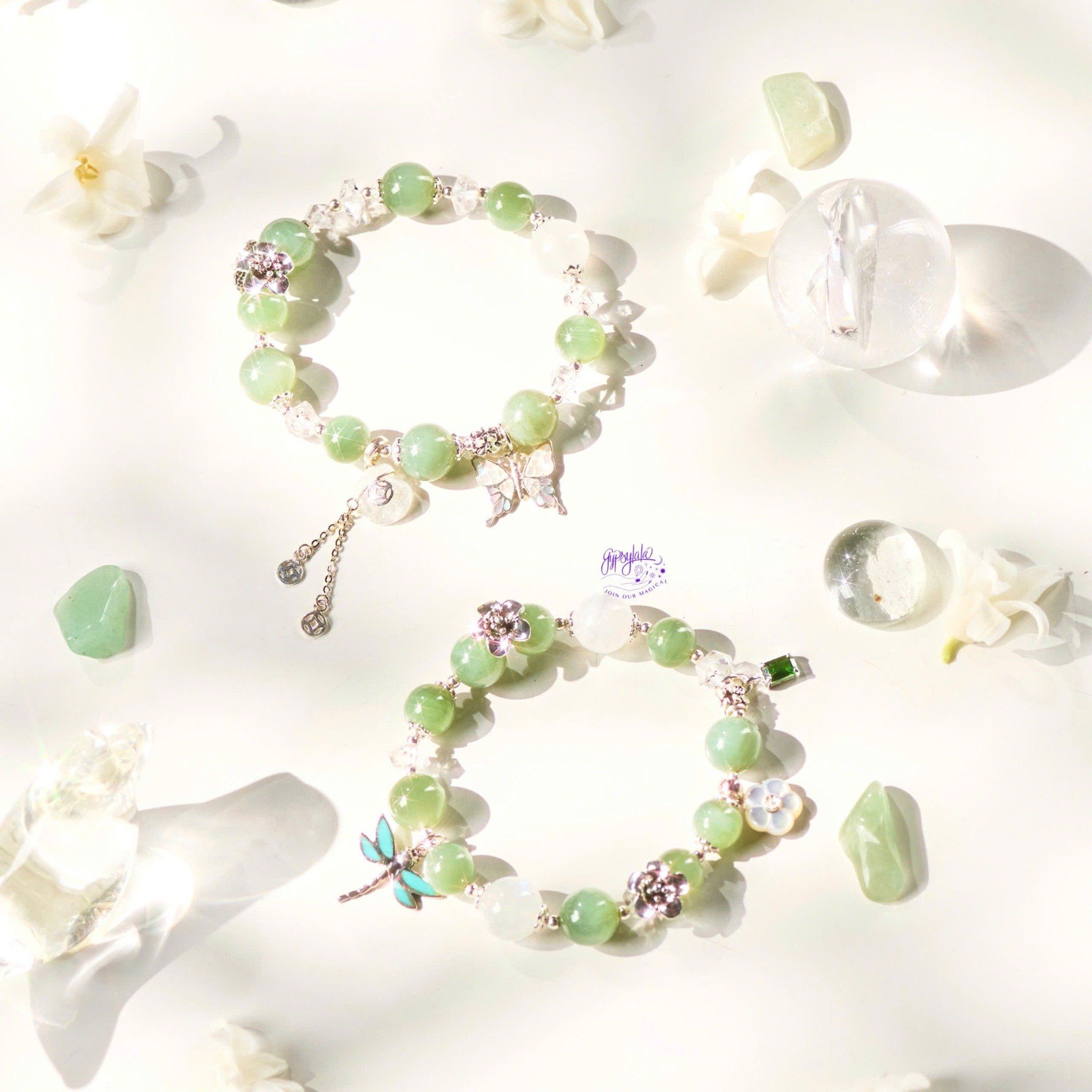 Vòng Tay Thiết Kế Nữ Evergreen Spirit Ngọc Jadeite, Ánh Trăng SP008145 Gypsy.lala