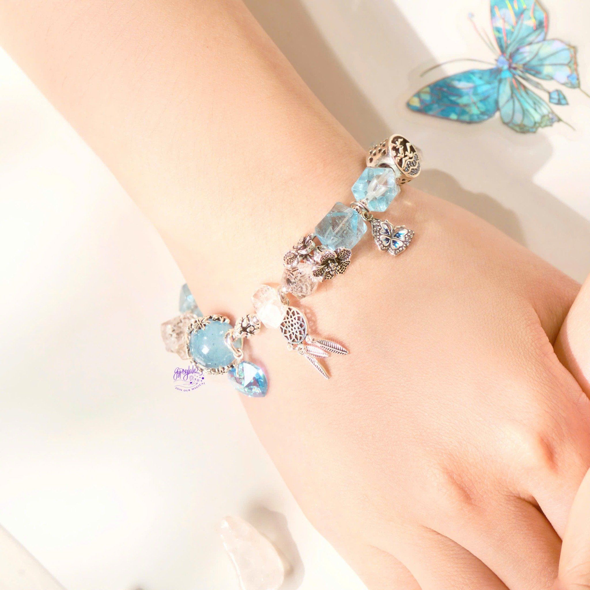Vòng Tay thiết Kế Nữ Willow Whisper Đá Topaz Thô SP008128 Gypsy.lala