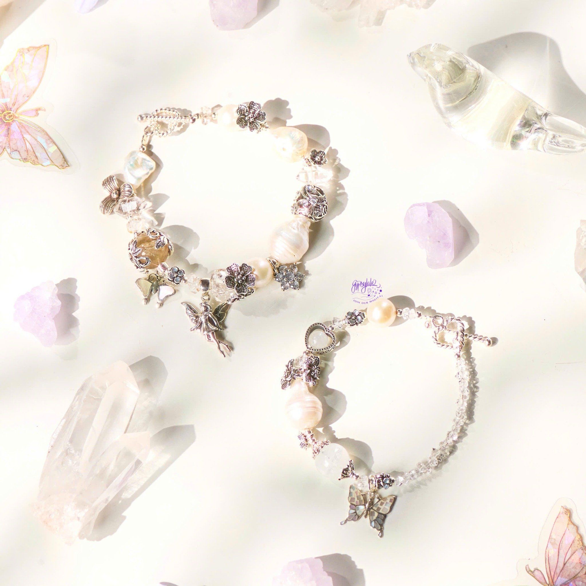 Vòng Tay Thiết Kế Nữ Olive Peace Ngọc Trai Thô SP008131 Gypsy.lala