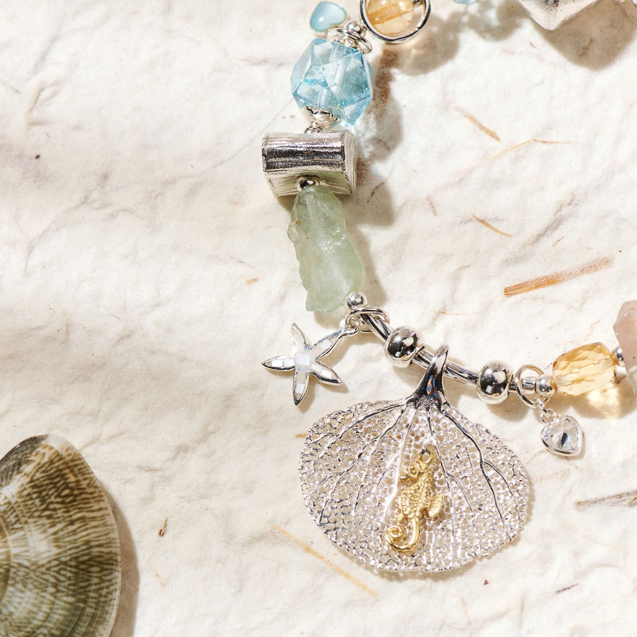 Vòng Tay Thiết Kế Nữ Mermaid’s Blush Đá Topaz, Beryl Aquamarine SP008186 Gypsy.lala