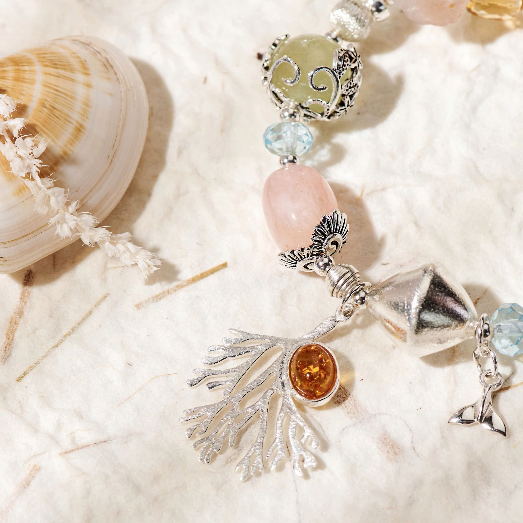 Vòng Tay Thiết Kế Nữ Mermaid’s Blush Đá Topaz, Beryl Aquamarine SP008186 Gypsy.lala