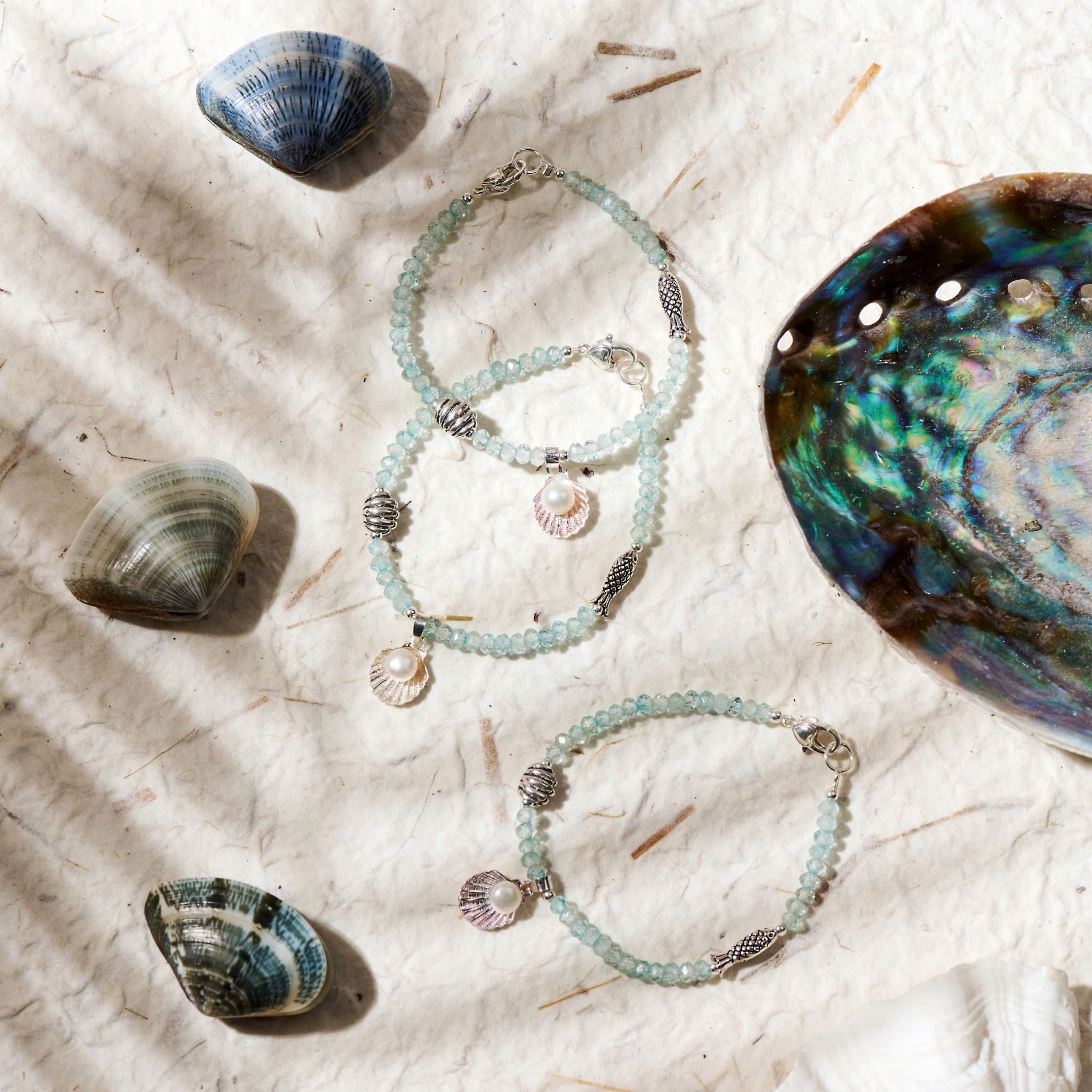 Vòng Tay Thiết Kế Nữ Coral Bloom Đá Aquamarine SP008195 Gypsy.lala