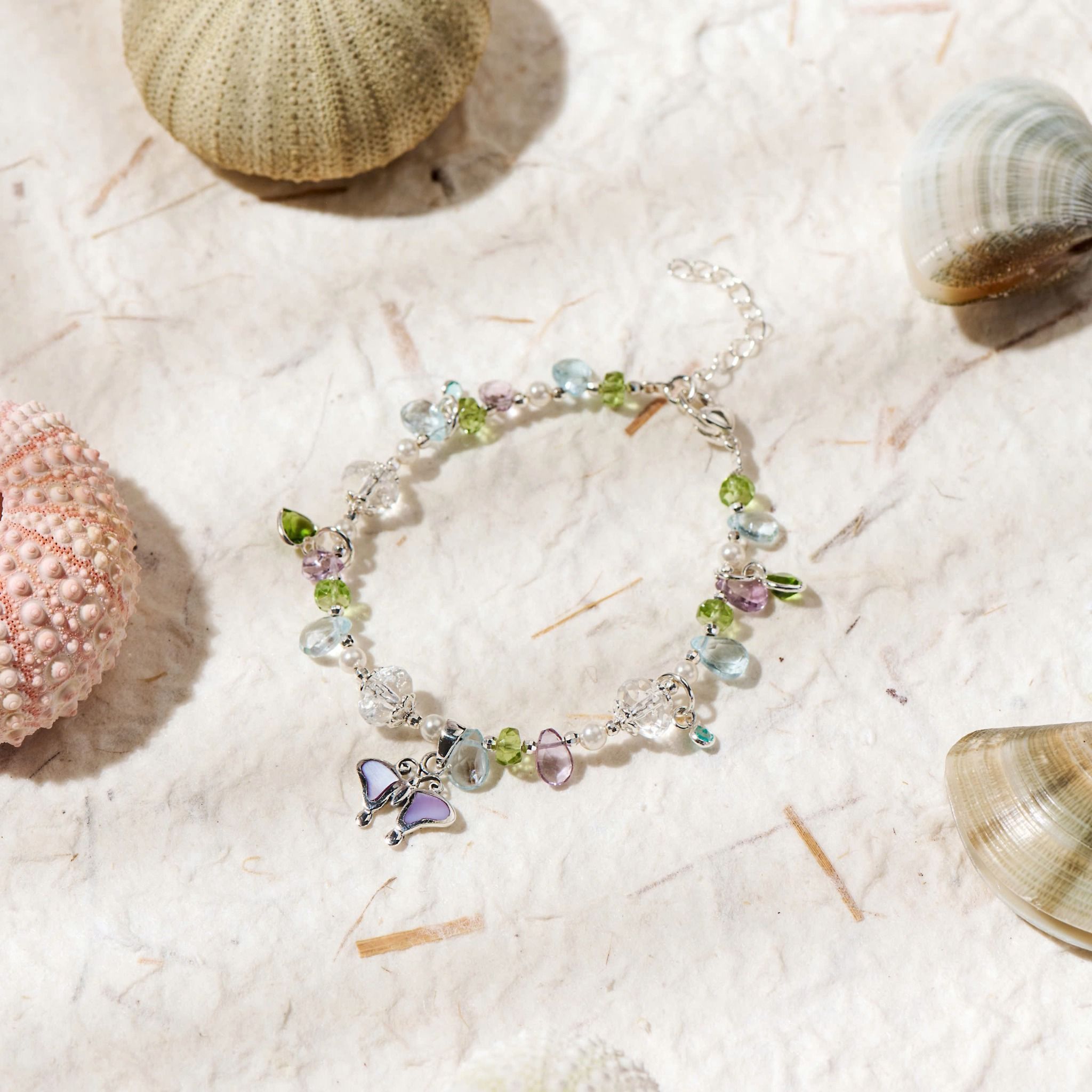 Vòng Tay Thiết Kế Nữ Dewdrops & Driftwood Thạch Anh Trắng, Topaz SP008174 Gypsy.lala