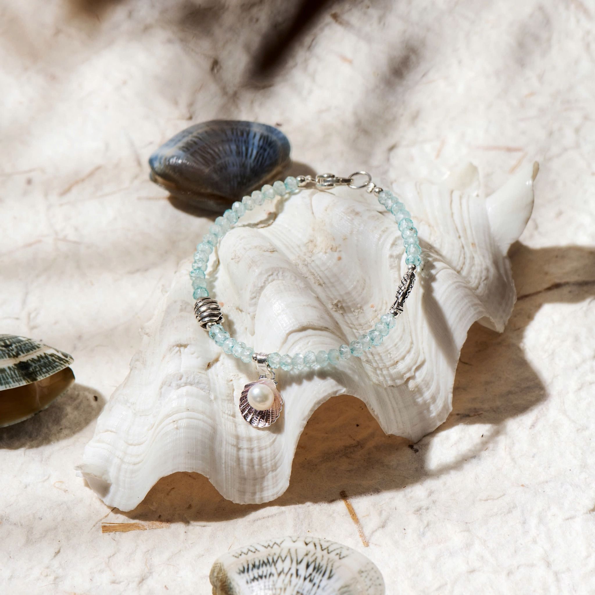 Vòng Tay Thiết Kế Nữ Coral Bloom Đá Aquamarine SP008195 Gypsy.lala