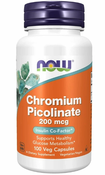 NOW CHROMIUM PICOLINATE 200MCG 100 VIÊN NHỘNG