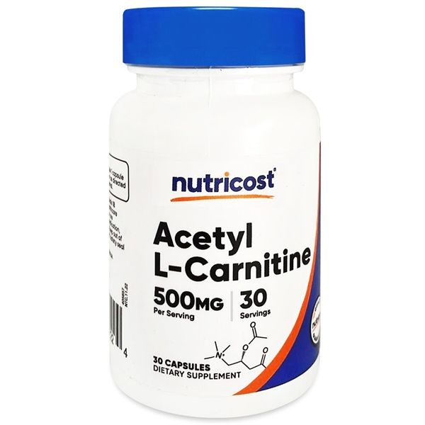 NUTRICOST ACETYL L CARNITINE 500MG 30 VIÊN NHỘNG GymWhey Shop