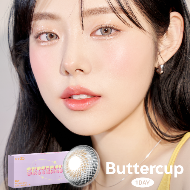 Buttercup Gray 1Day( 1cặp) - Kính áp tròng hàn quốc Seoul Lens
