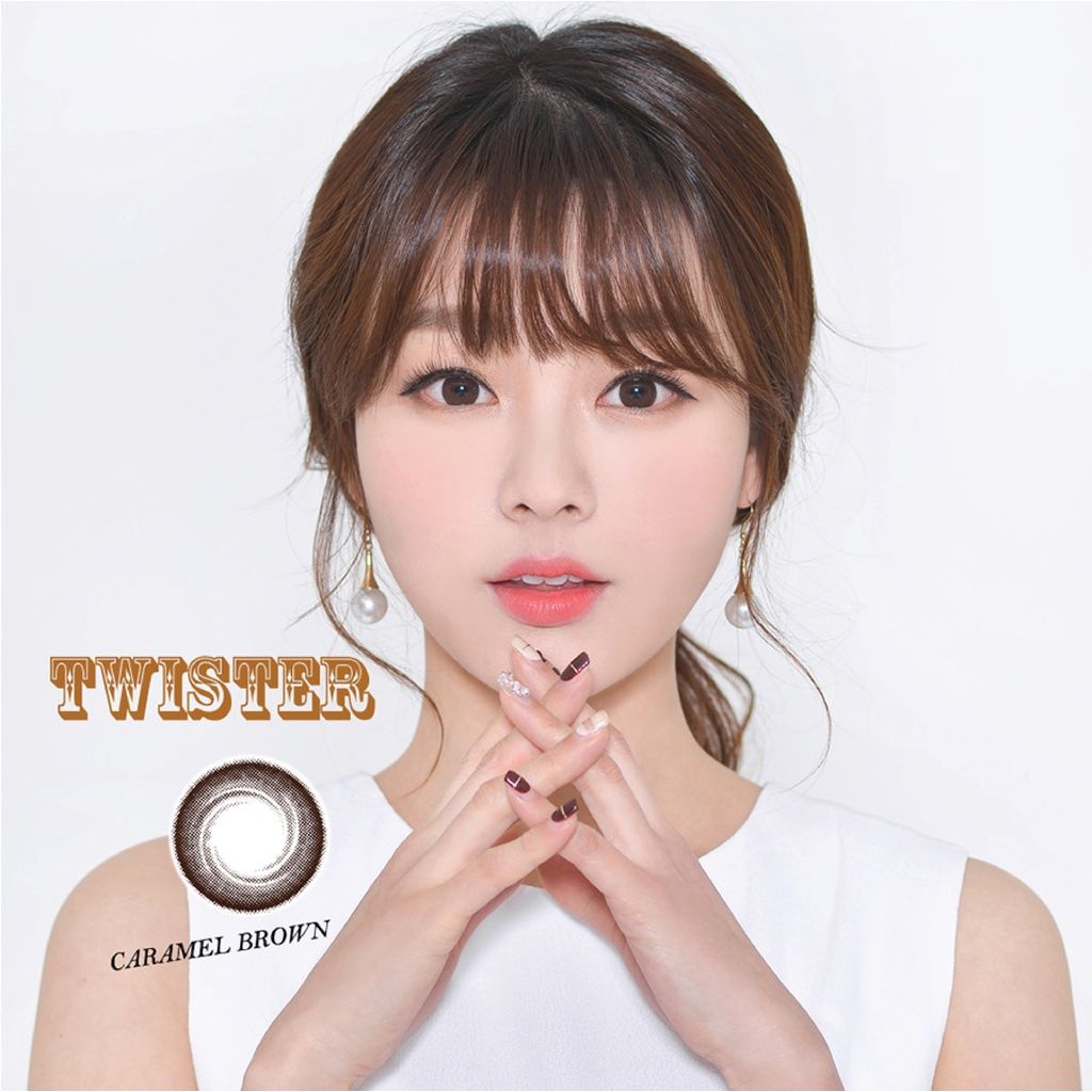 Kính áp tròng 1 năm màu nâu đậm ANN365 Twister Caramel