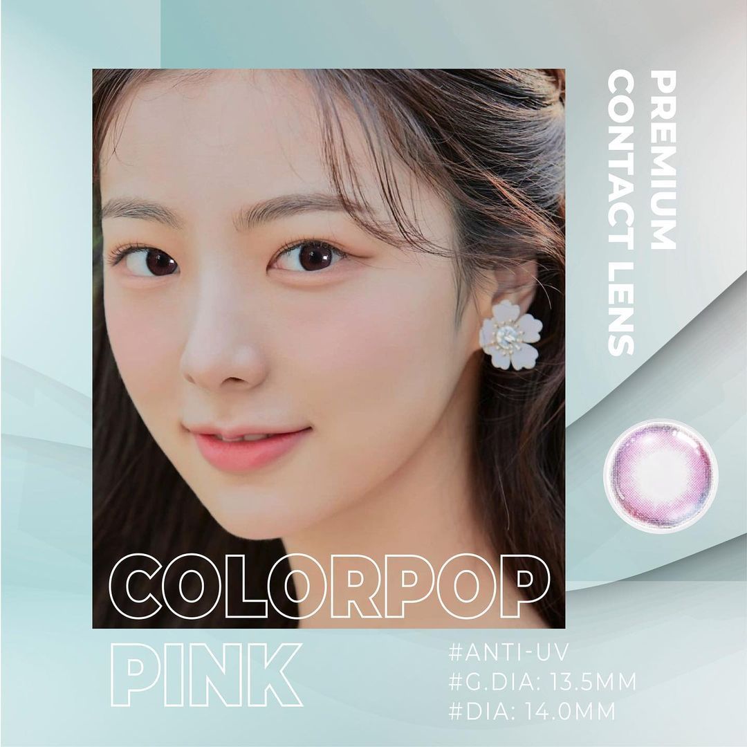 EYEIYAGI - 3 THÁNG ( ̣1 CHIẾC ) Colorpop Pink - Kính áp tròng Hàn Quốc Seoullens