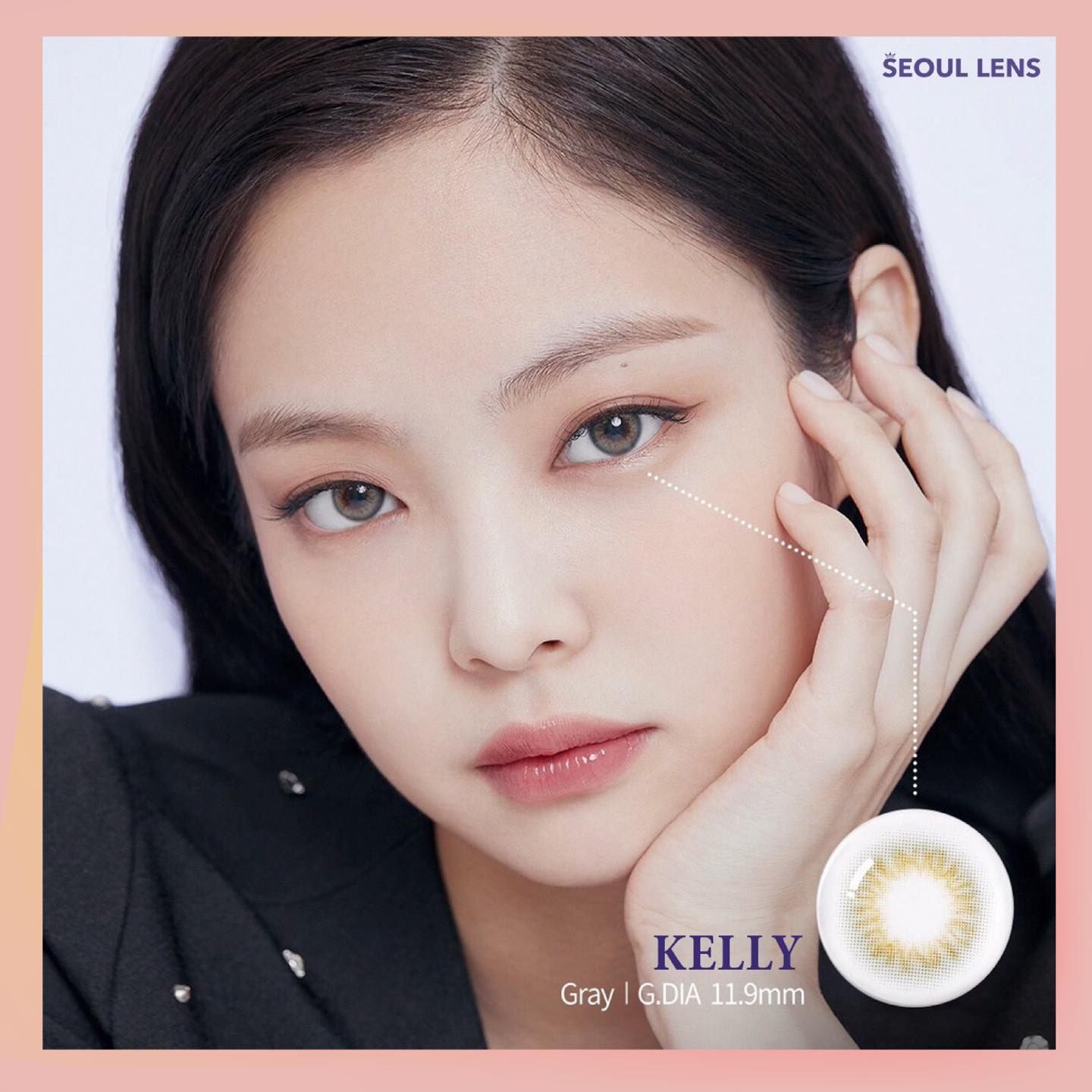 KELLY - 3 THÁNG (1 CẶP) gray/green/hazel - Kính áp tròng Hàn Quốc Seoullens