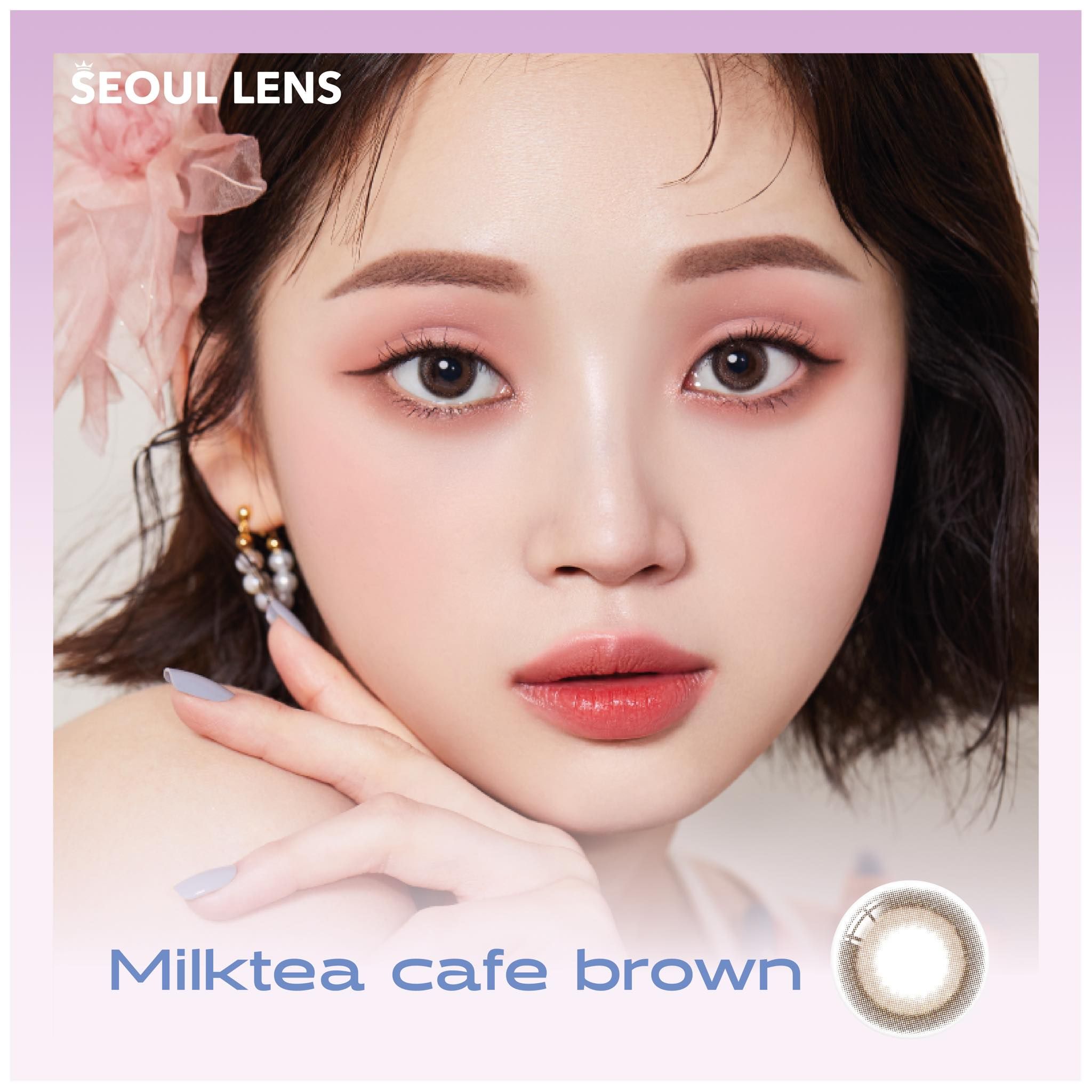 MILKTEA CAFE - 3 THÁNG (1 CẶP) brown/green/khaki/gray - Kính áp tròng Hàn Quốc Seoullens